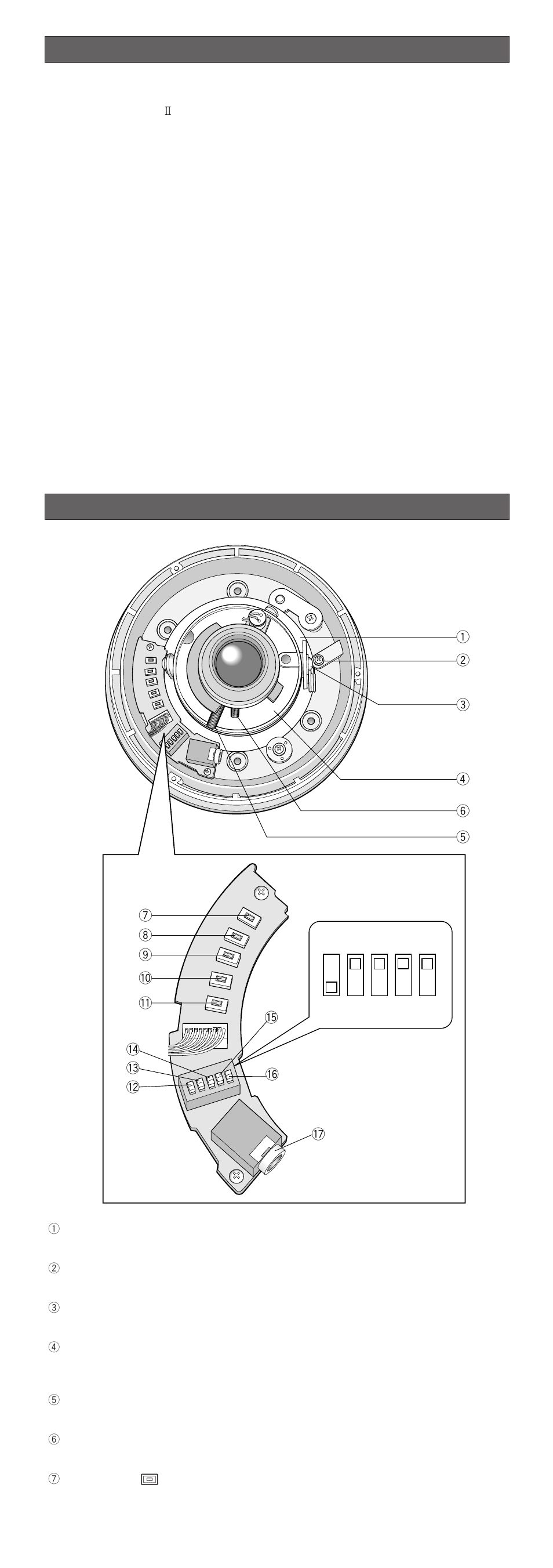 Features, Major operating controls and their functions | Panasonic WV-CW474S User Manual | Page 2 / 14