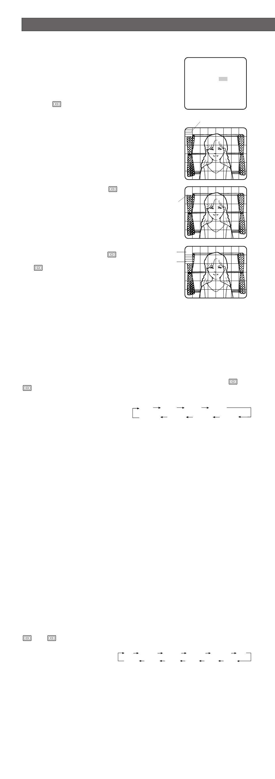 2. alc mode with super-d2 off, Shutter speed setting (shutter), Gain control setting (agc on (dnr-l, dnr-h)/off) | Electronic sensitivity enhancement (sens up), Setting procedures | Panasonic WV-CW474S User Manual | Page 6 / 14