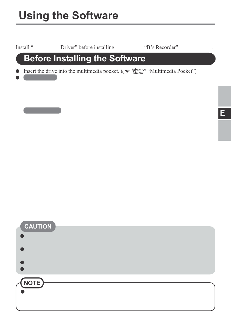 Using the software, Before installing the software | Panasonic CF-VDM292U User Manual | Page 11 / 96