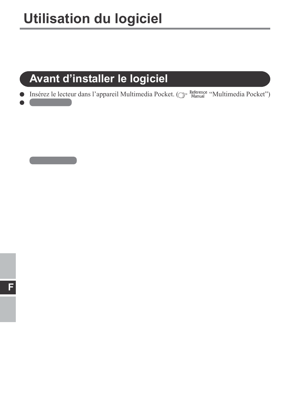 Utilisation du logiciel, Avant d’installer le logiciel | Panasonic CF-VDM292U User Manual | Page 54 / 96