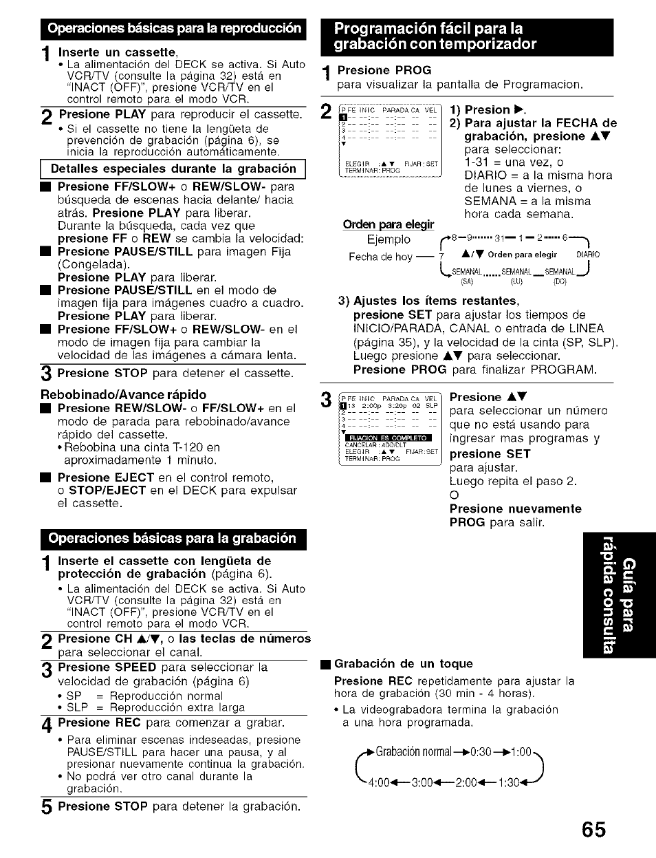 Fecha de hoy | Panasonic PV-D4734S User Manual | Page 65 / 72