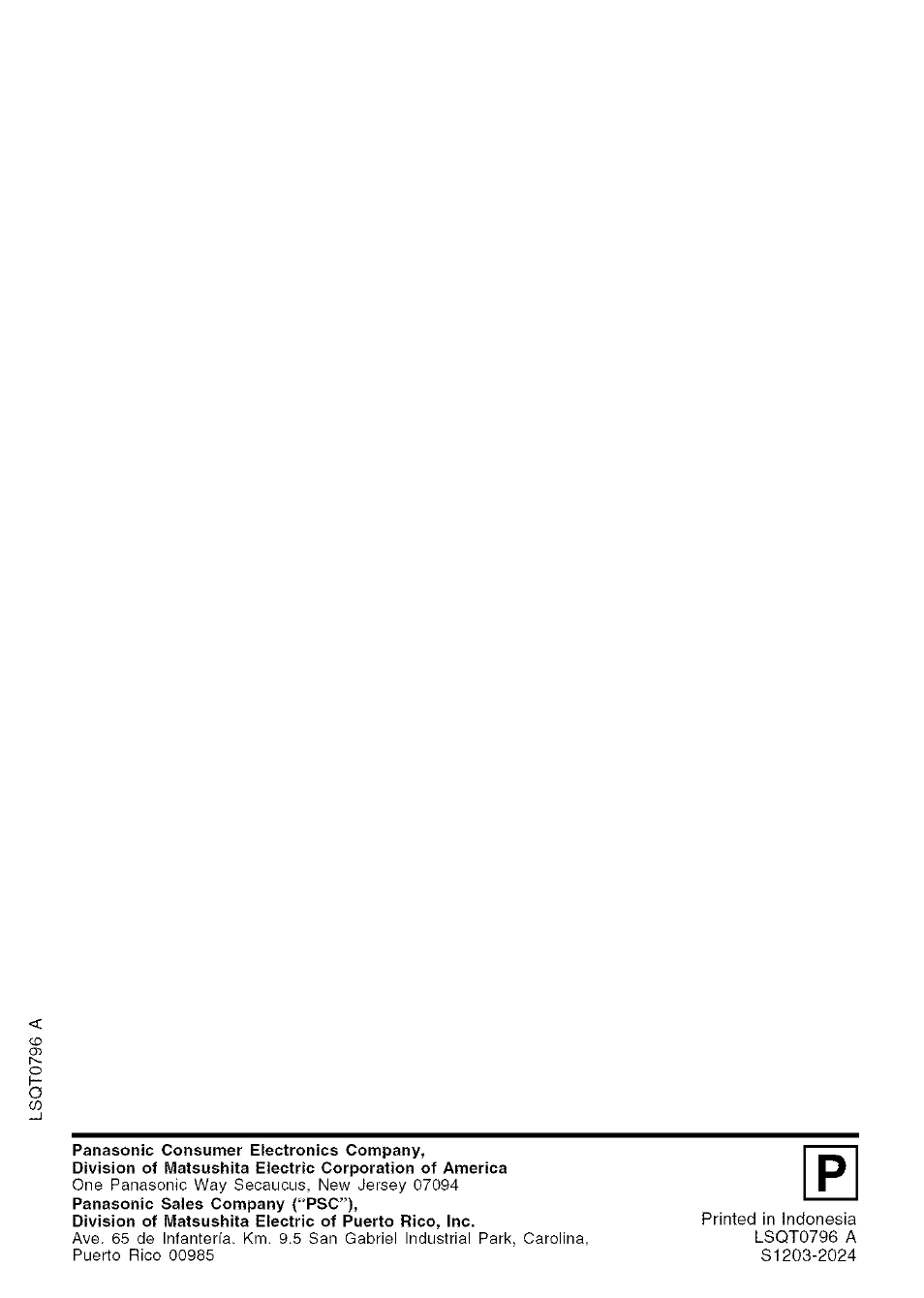 Panasonic PV-D4734S User Manual | Page 72 / 72