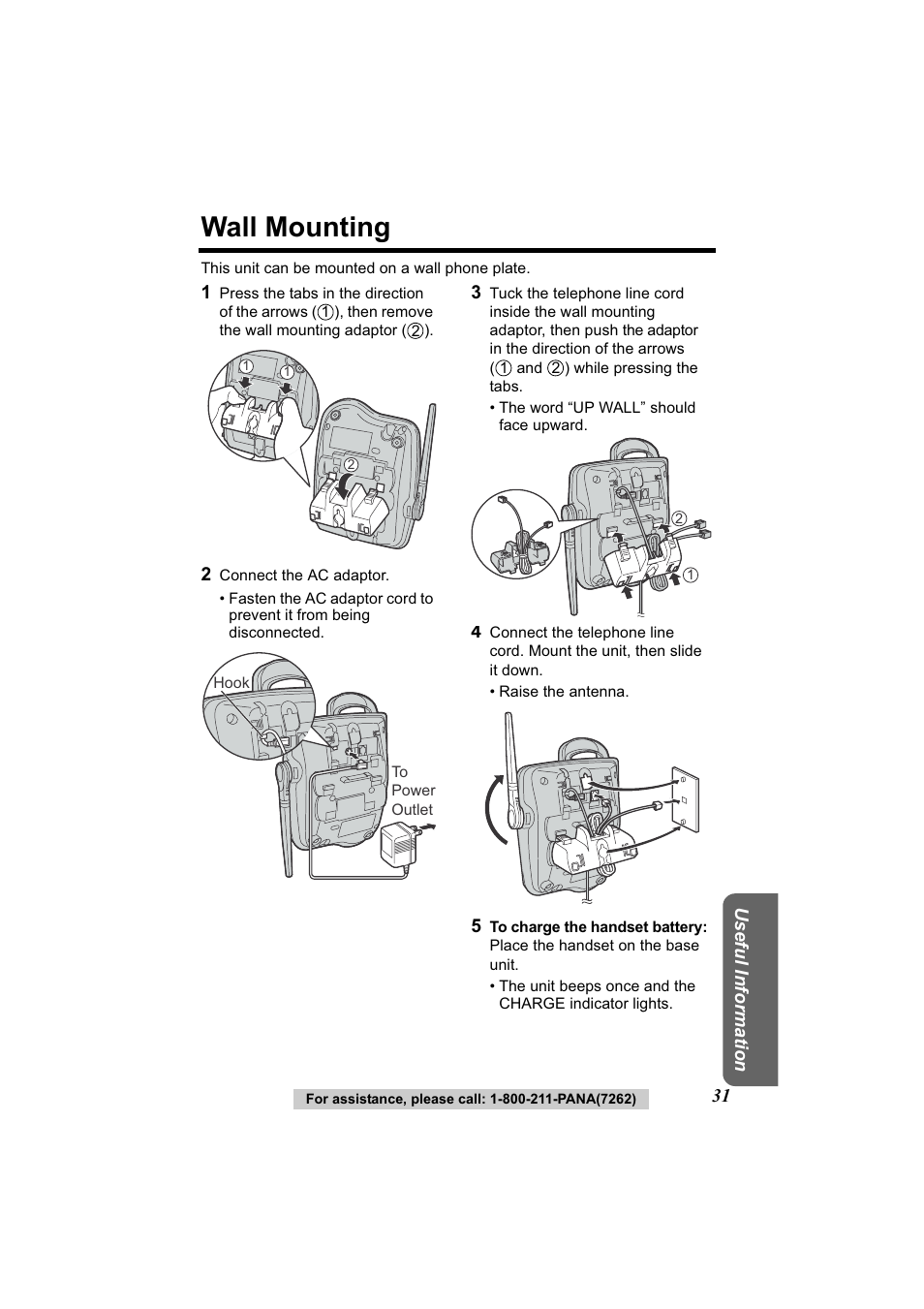 Wall mounting | Panasonic Acr14CF.tmp User Manual | Page 37 / 59