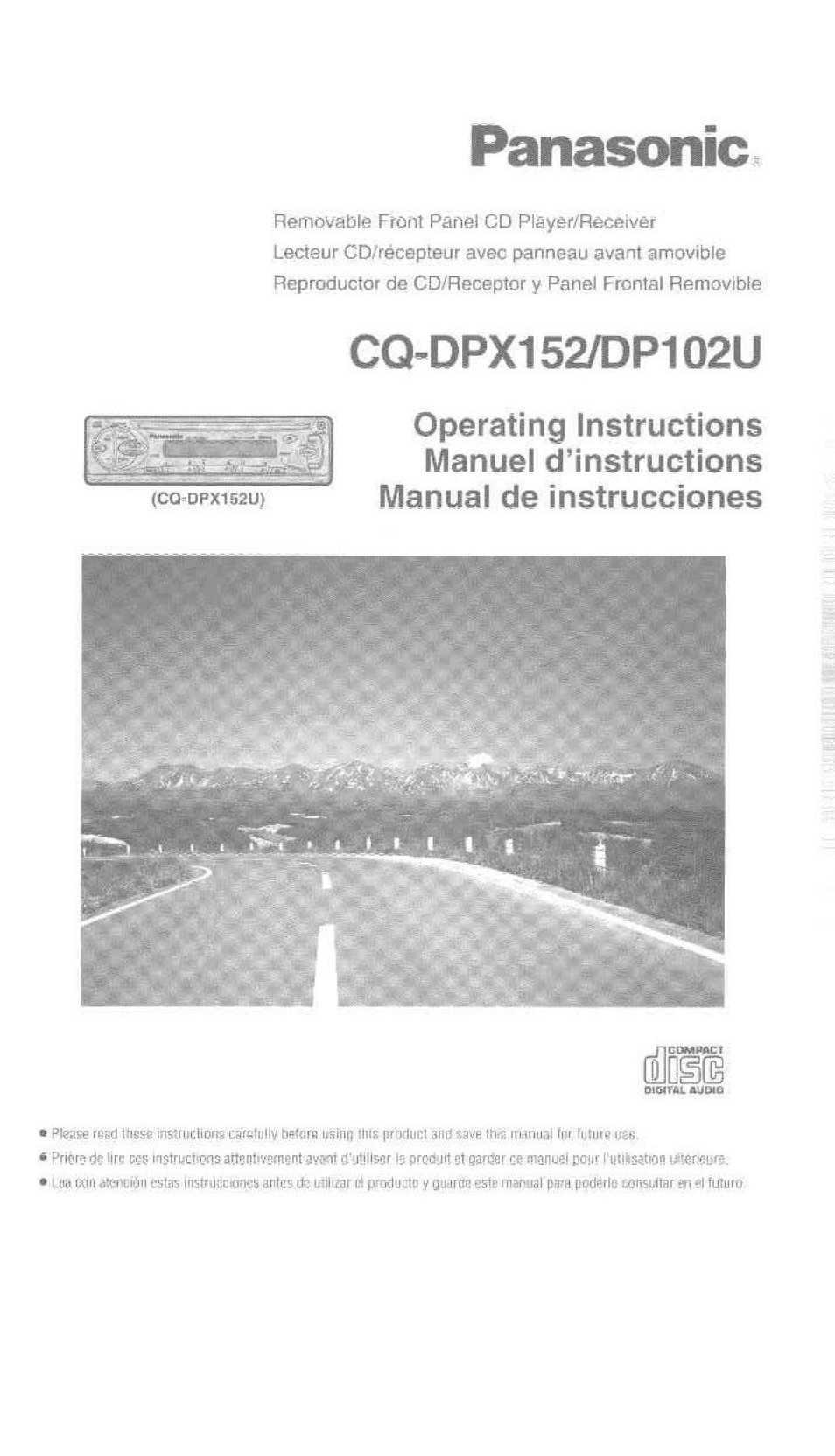 Panasonic CQ-DPX152 User Manual | 72 pages