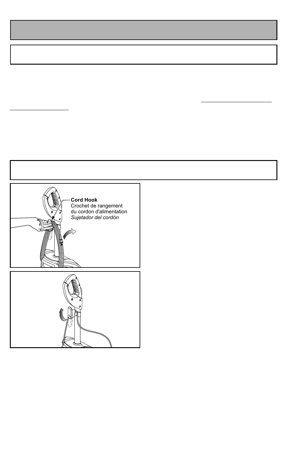 To operate vacuum cleaner, Power cord, Using cord hook | Panasonic MC-UG787 User Manual | Page 24 / 56