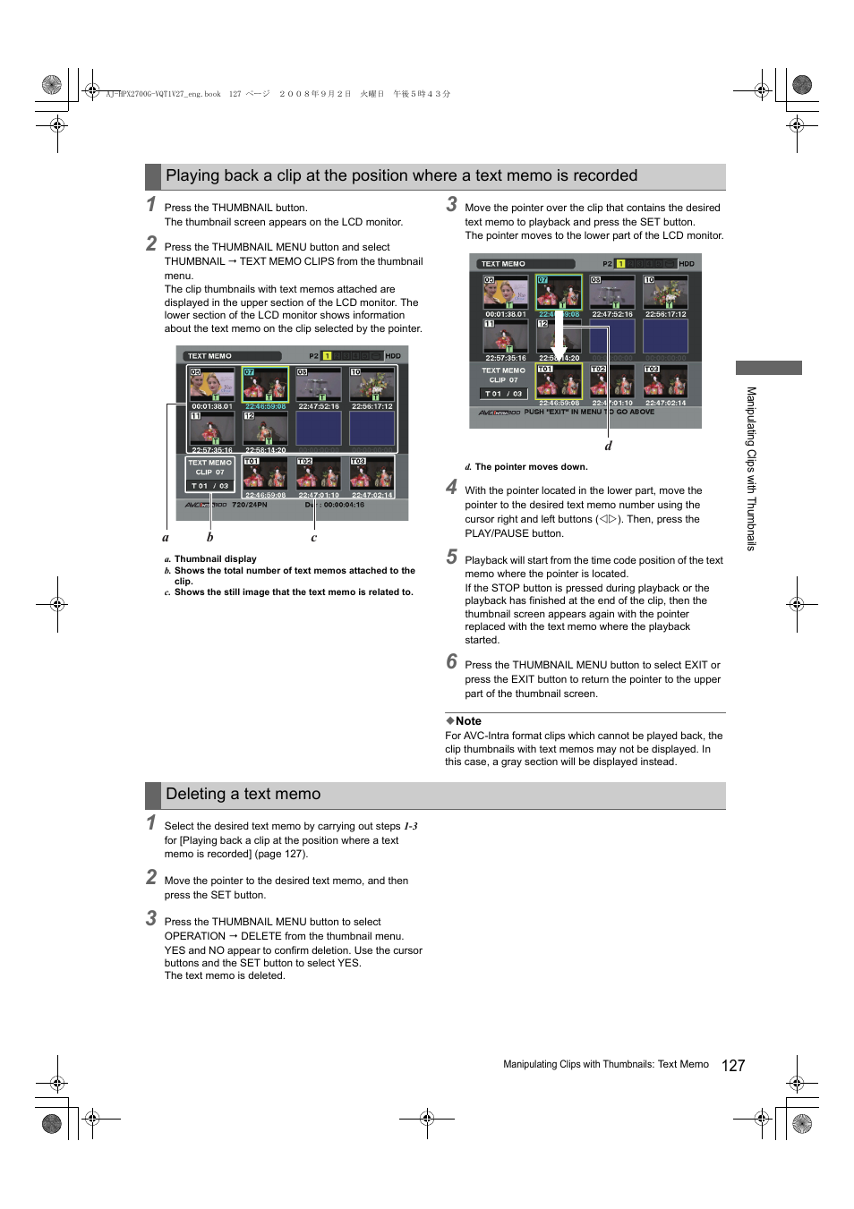 Panasonic AJ-P2C002SG User Manual | Page 127 / 206