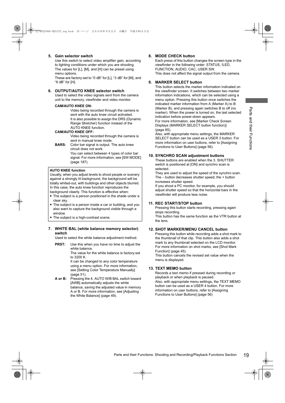 Panasonic AJ-P2C002SG User Manual | Page 19 / 206