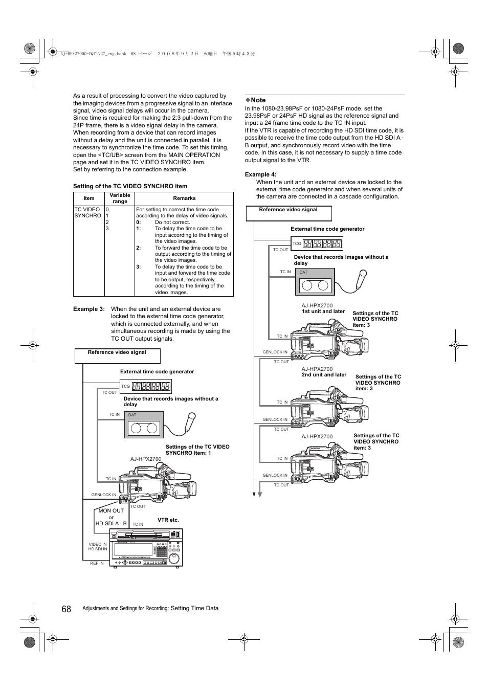 Panasonic AJ-P2C002SG User Manual | Page 68 / 206