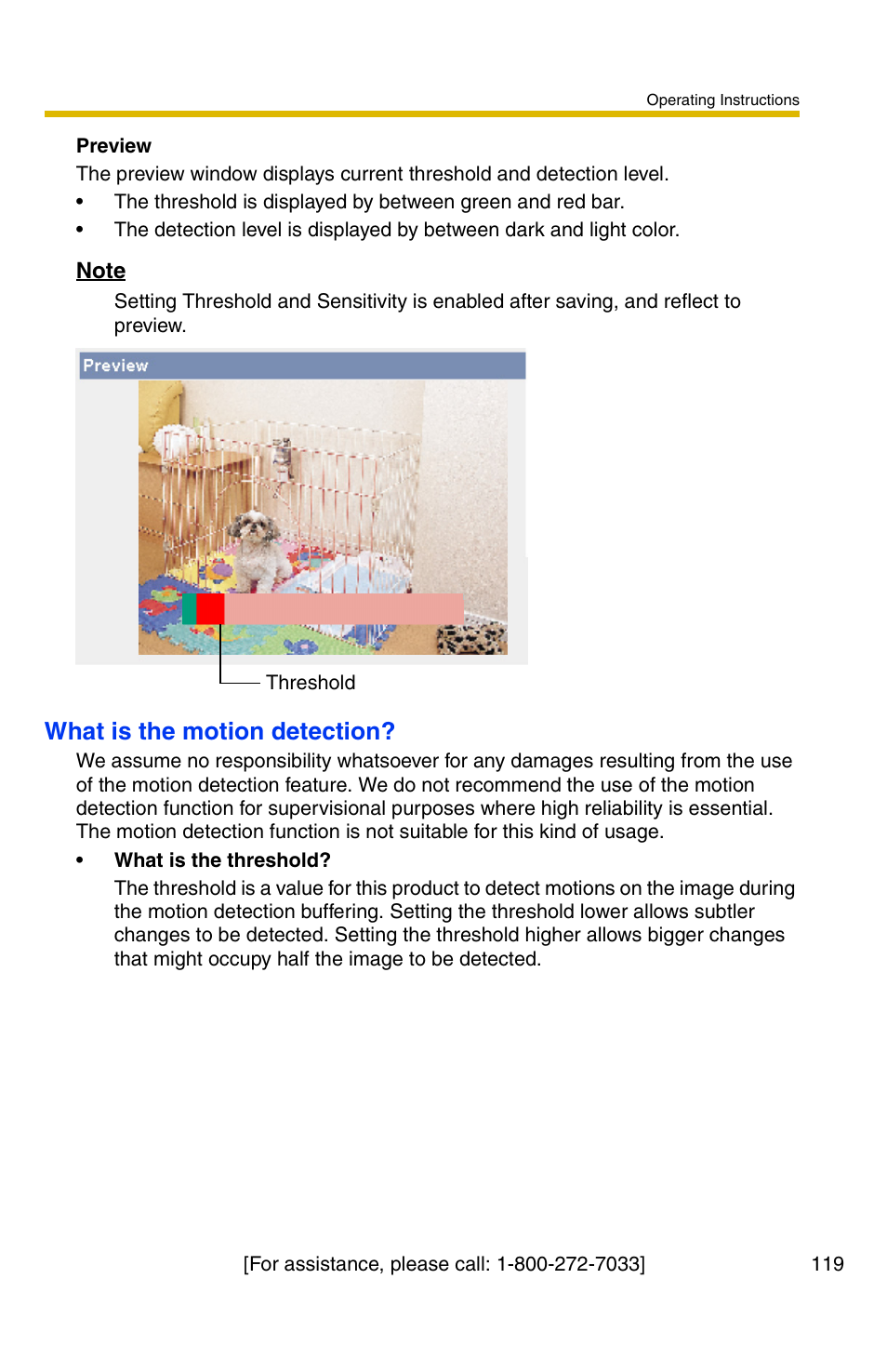 What is the motion detection | Panasonic BB-HCS301A User Manual | Page 119 / 172