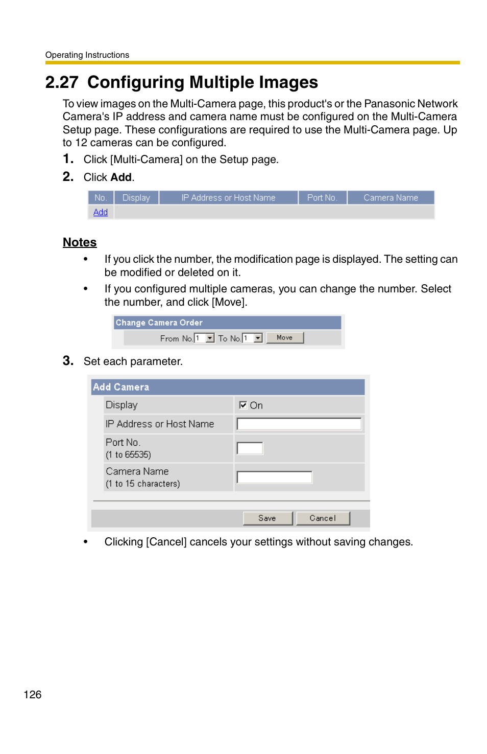 27 configuring multiple images, Ge 126, E 126 | Panasonic BB-HCS301A User Manual | Page 126 / 172