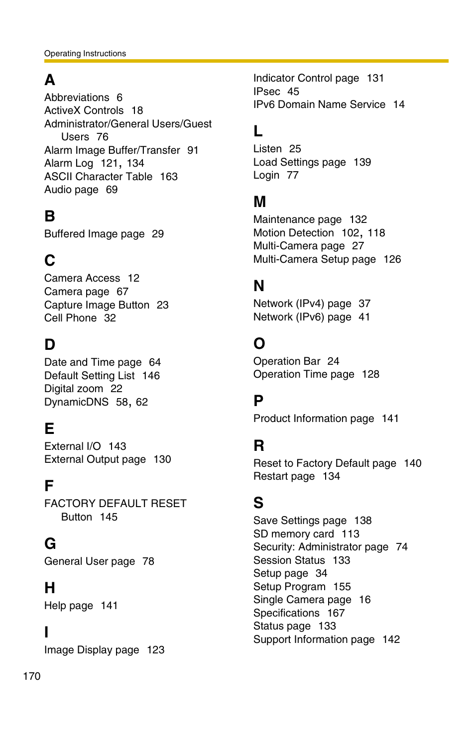 Panasonic BB-HCS301A User Manual | Page 170 / 172