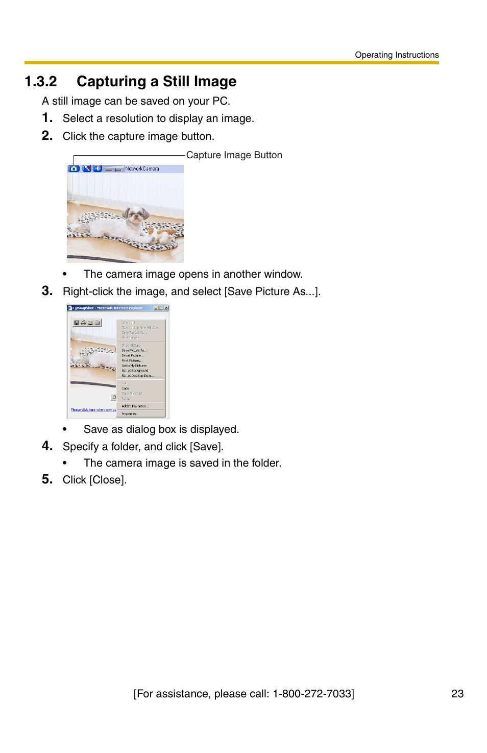 2 capturing a still image | Panasonic BB-HCS301A User Manual | Page 23 / 172