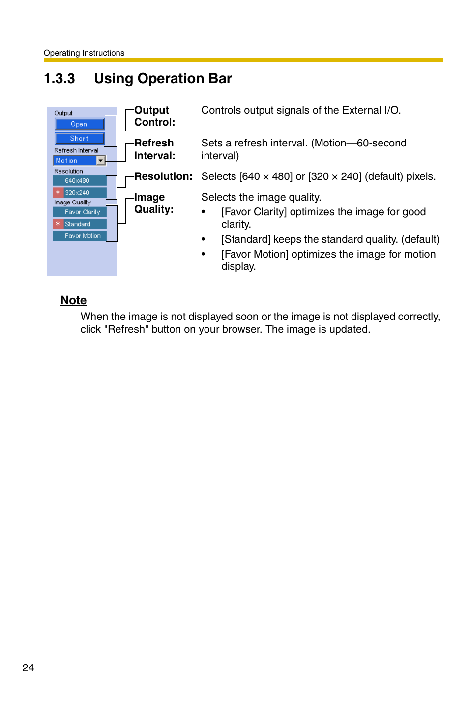 E 24), Ge 24, 3 using operation bar | Panasonic BB-HCS301A User Manual | Page 24 / 172