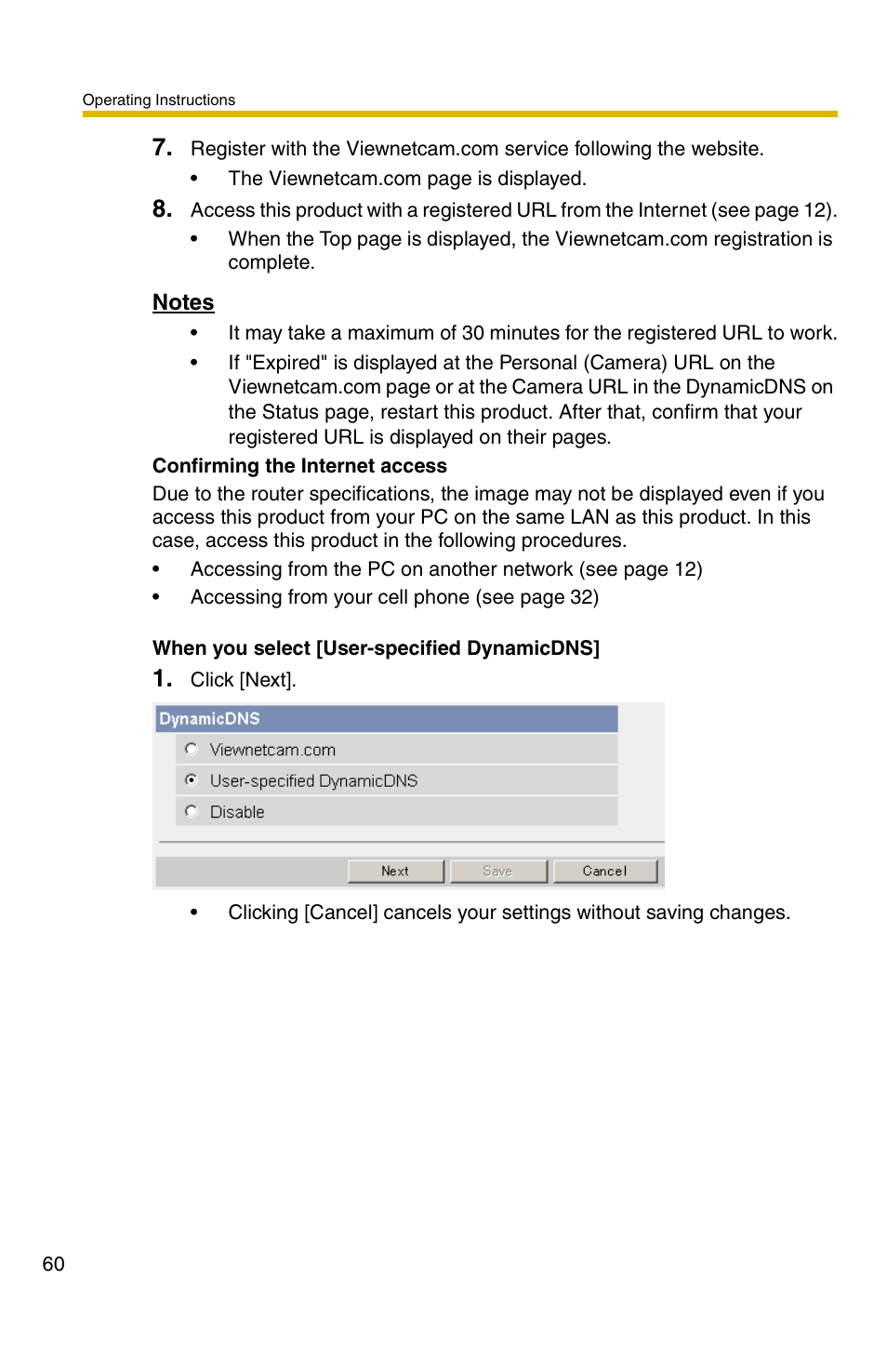 Panasonic BB-HCS301A User Manual | Page 60 / 172