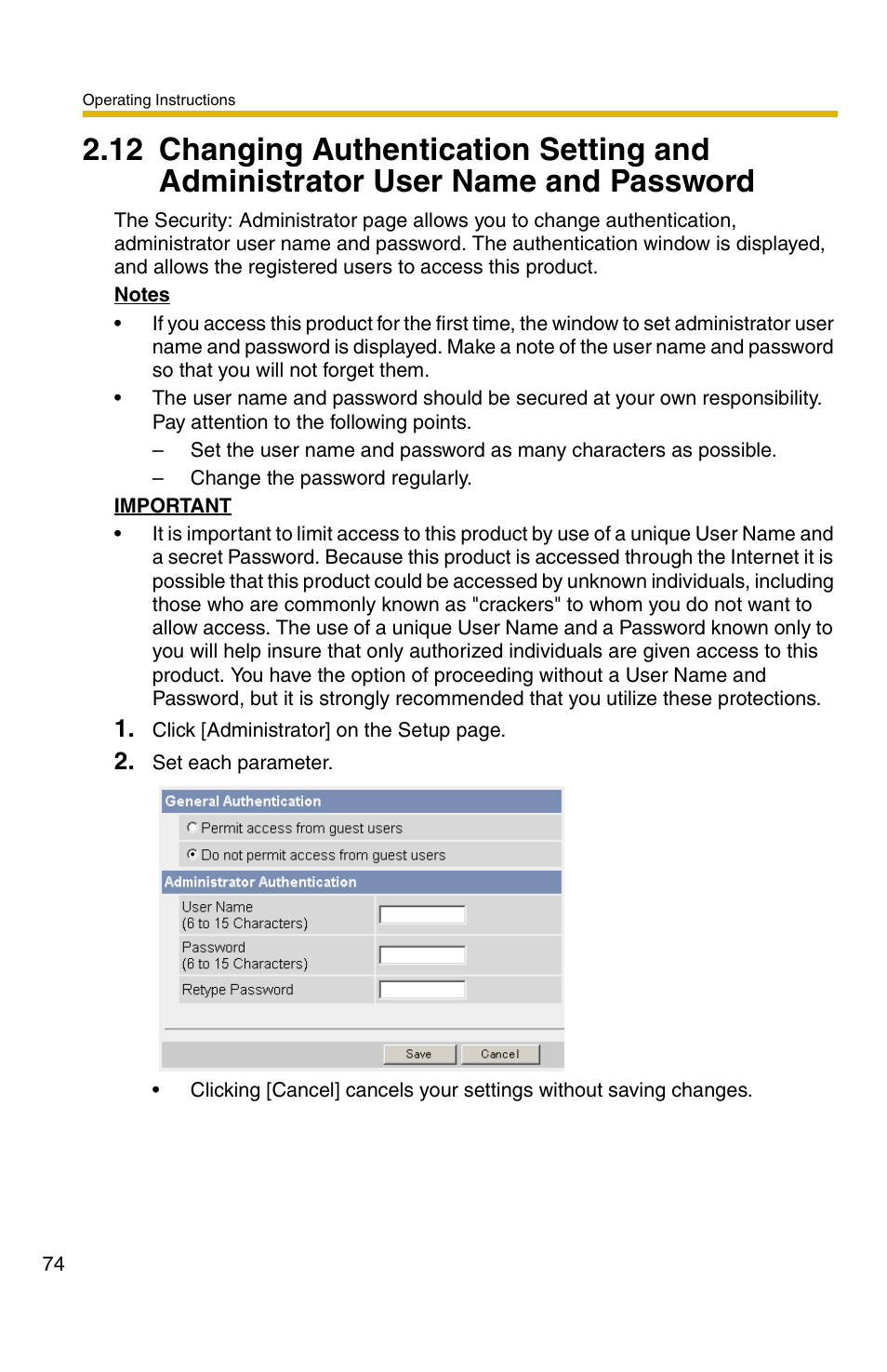 74), au | Panasonic BB-HCS301A User Manual | Page 74 / 172