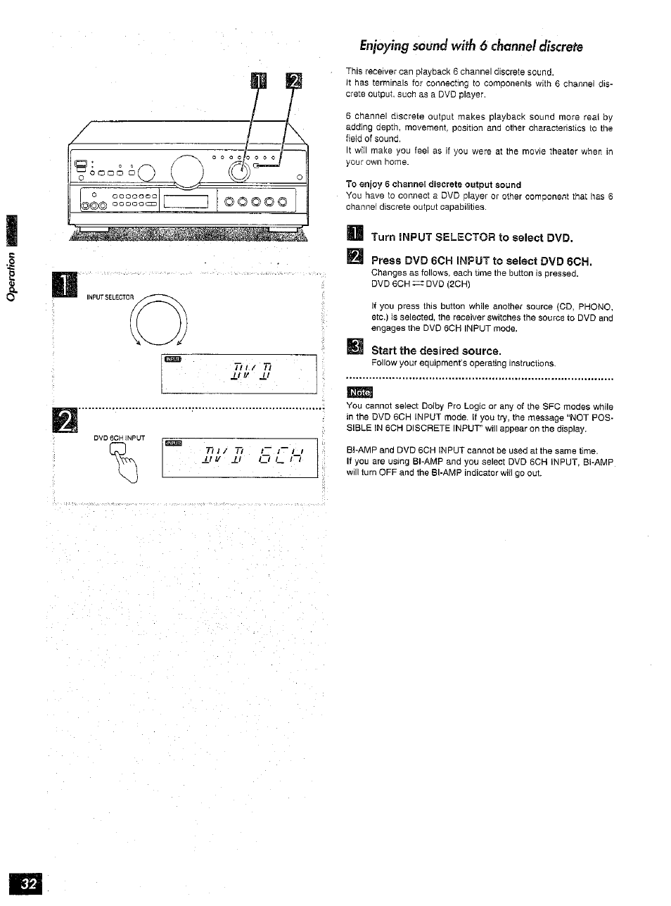 Enjoying sound with 6 channel discrete | Panasonic SA-AX6 User Manual | Page 32 / 36