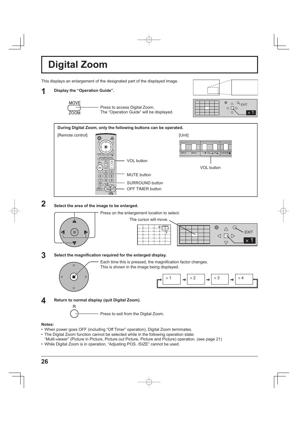 Digital zoom | Panasonic TH-37PH9UK User Manual | Page 26 / 100