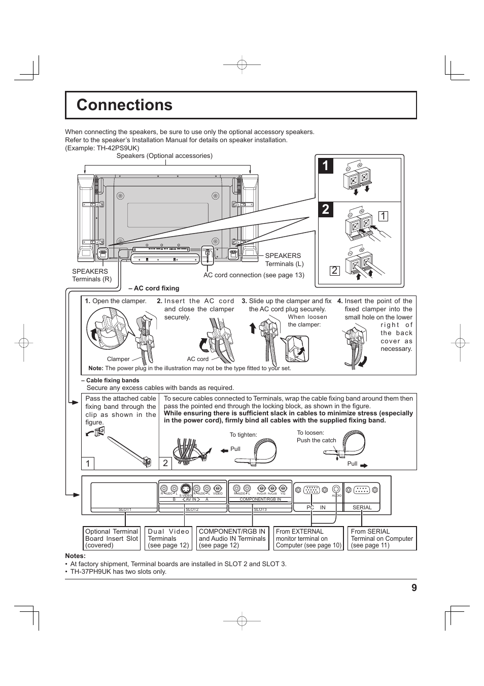 Connections | Panasonic TH-37PH9UK User Manual | Page 9 / 100