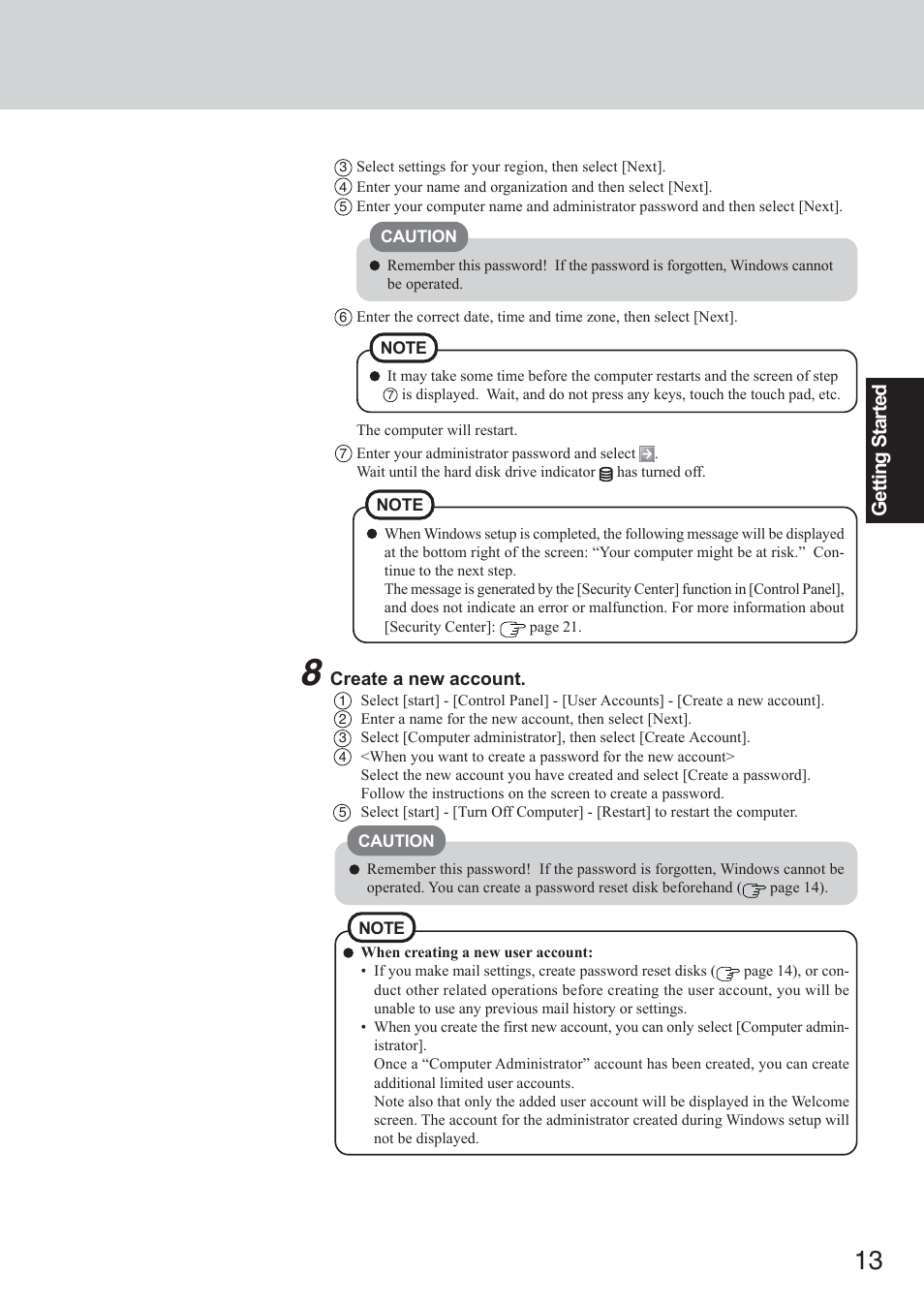 Panasonic CF-73 Series User Manual | Page 13 / 44