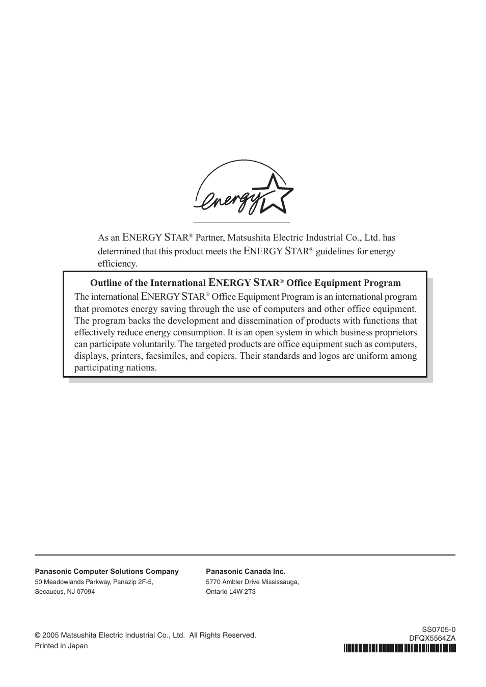 Panasonic CF-73 Series User Manual | Page 44 / 44