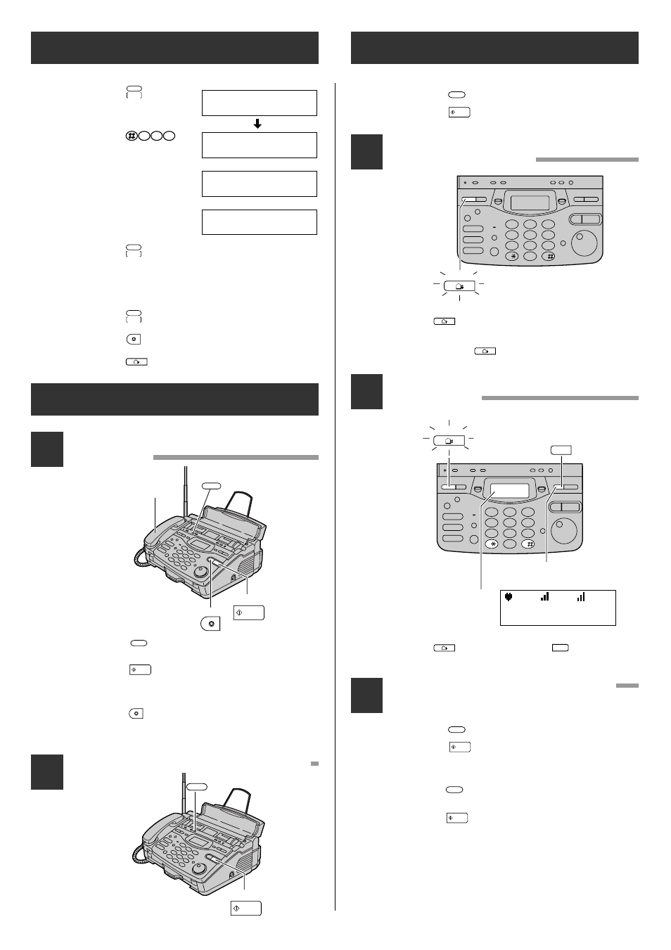 Answering device functions, Setting the answer mode answering device functions, Recording your own greeting message | Erasing the greeting message, Setting up the automatic answering device, Listening to recorded messages, Erasing recorded messages | Panasonic KX-PW55CL User Manual | Page 13 / 24