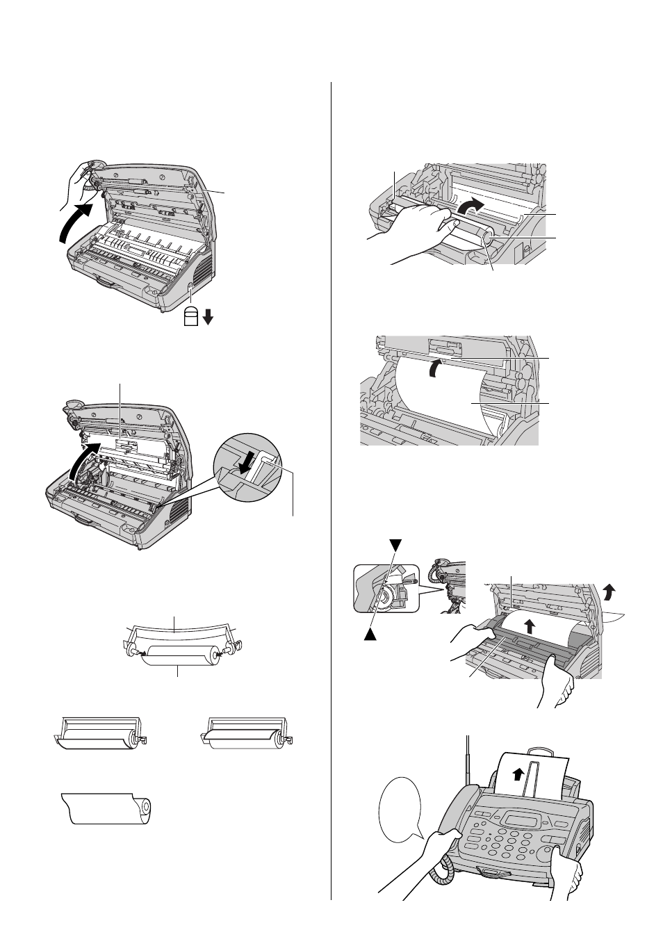 Installing the thermal paper | Panasonic KX-PW55CL User Manual | Page 7 / 24