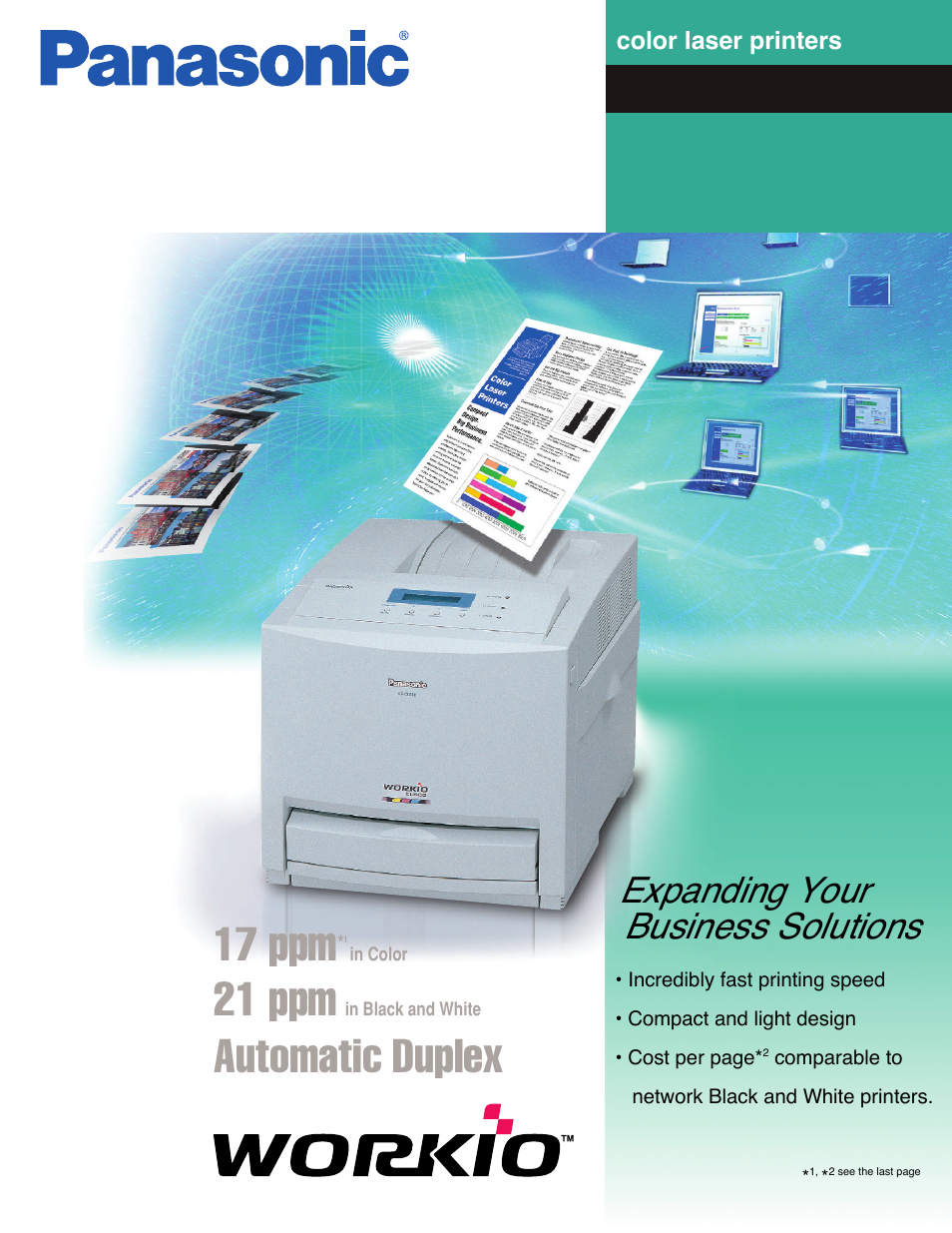 Panasonic DP-CL21 User Manual | 2 pages