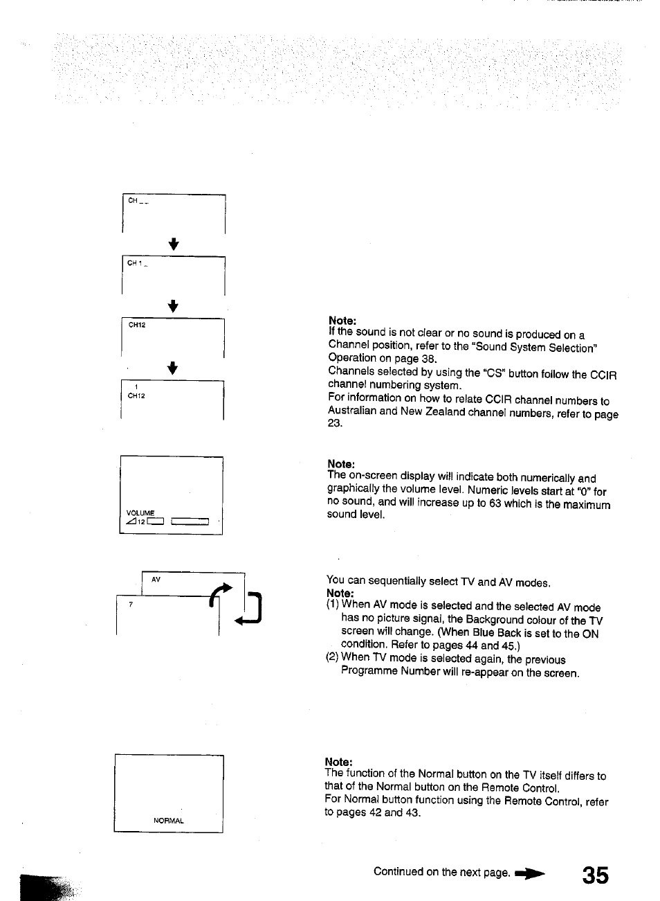 Note | Panasonic TC-W21 User Manual | Page 35 / 80