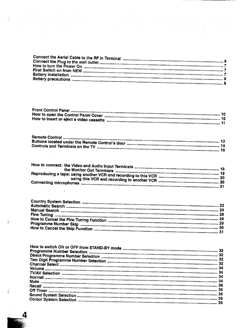 Panasonic TC-W21 User Manual | Page 4 / 80