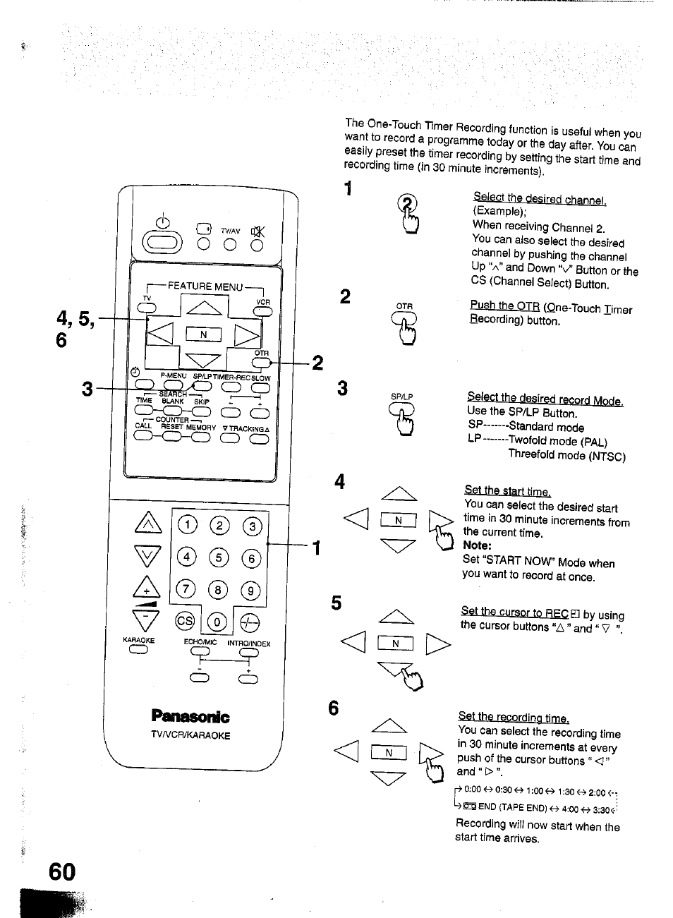 3 <] ш | Panasonic TC-W21 User Manual | Page 60 / 80