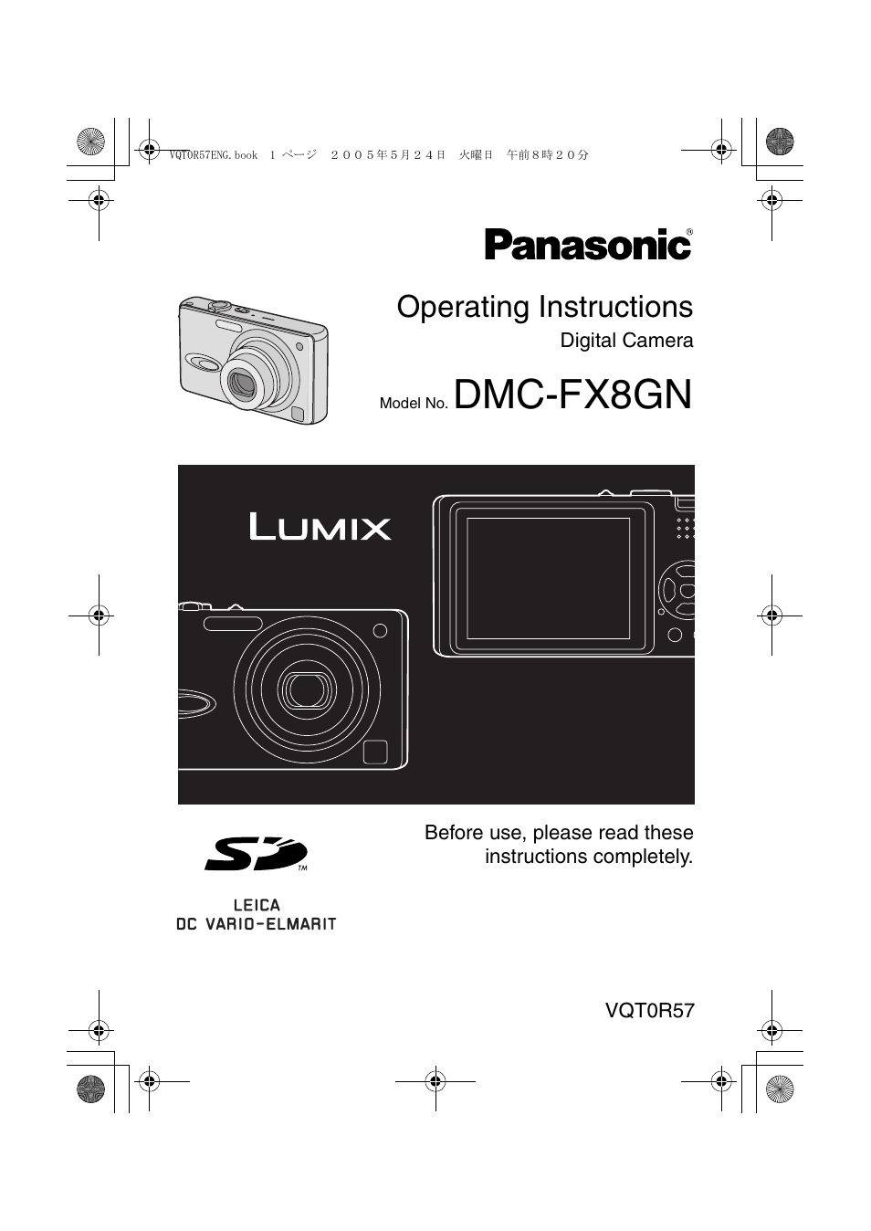 Panasonic DMC-FX8GN User Manual | 104 pages