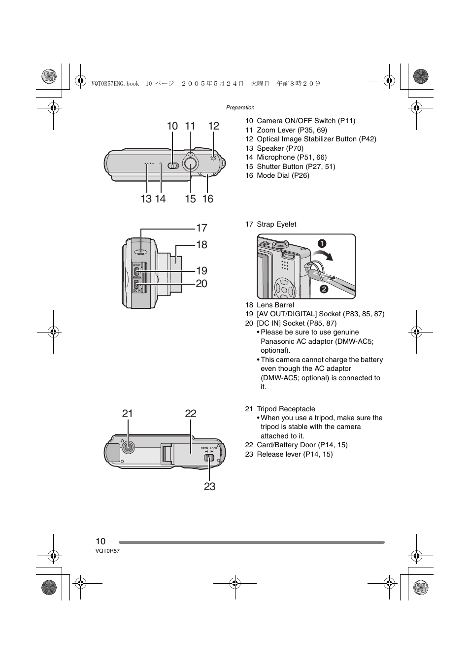 Panasonic DMC-FX8GN User Manual | Page 10 / 104