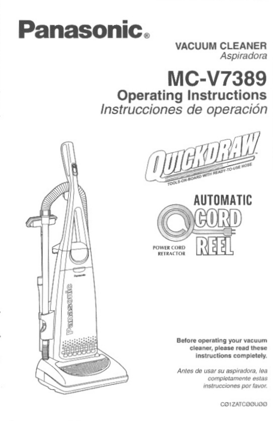 Panasonic MC-V7389 User Manual | 24 pages