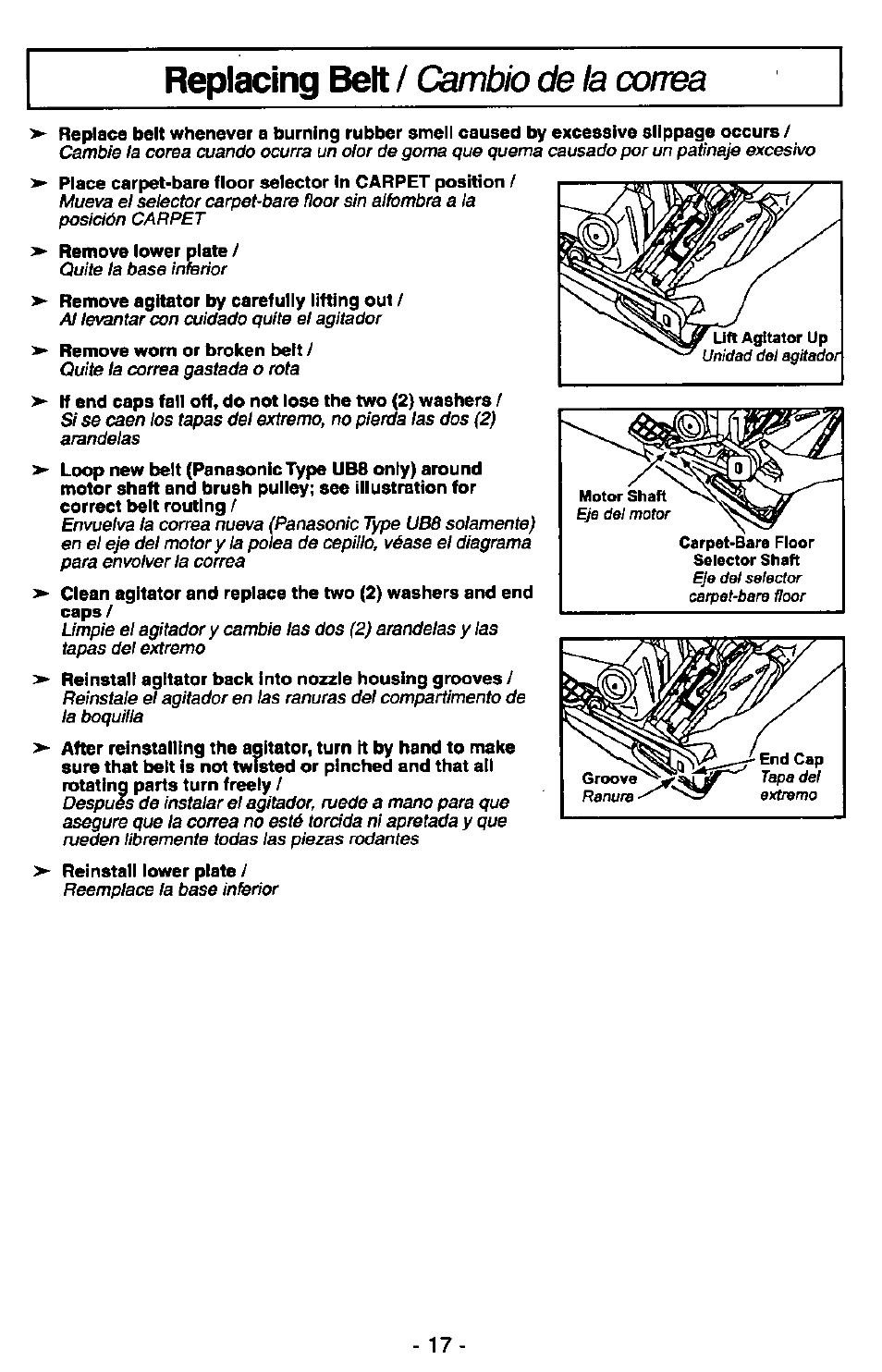 Panasonic MC-V7389 User Manual | Page 17 / 24