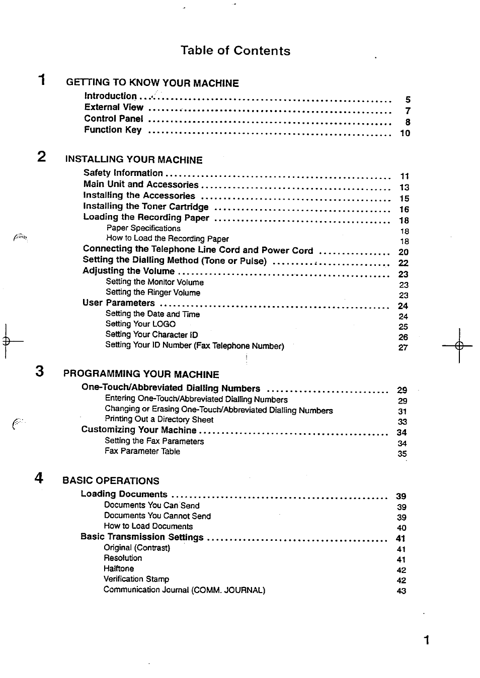Panasonic Panafax UF-744 User Manual | Page 3 / 164