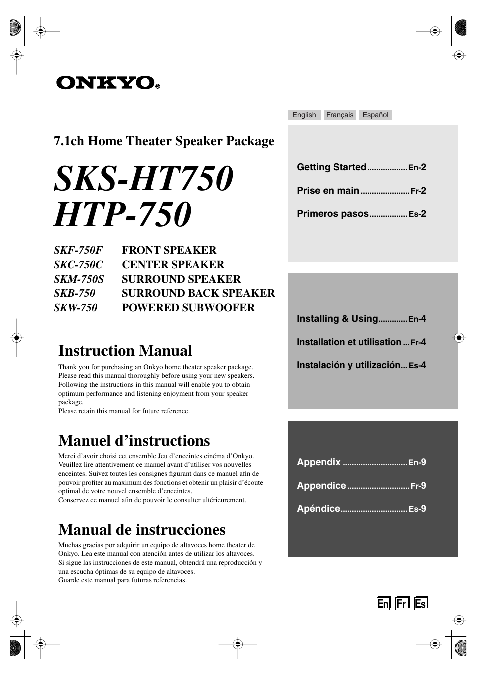 Panasonic SKS-HT750 User Manual | 28 pages