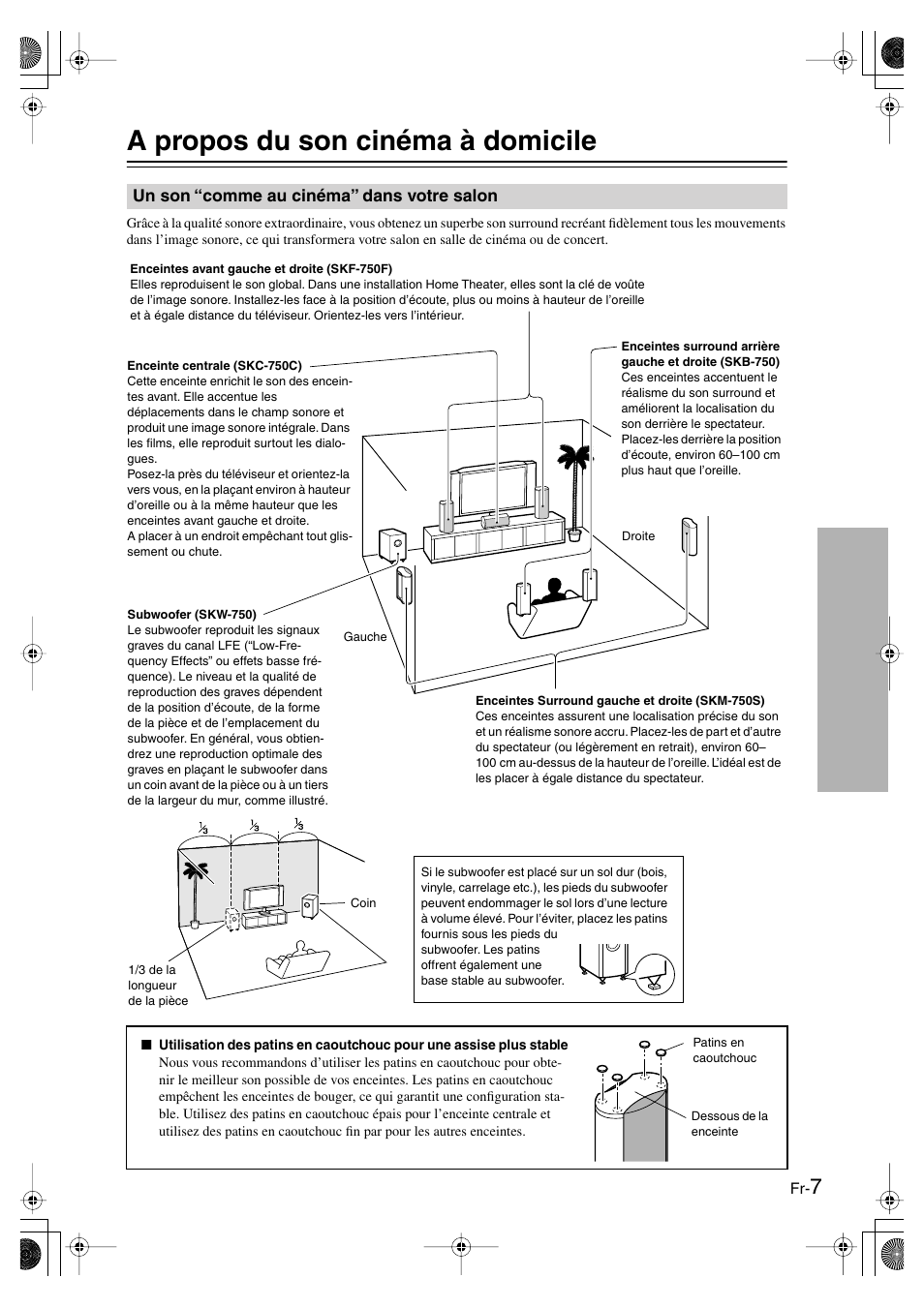 A propos du son cinéma à domicile, Un son “comme au cinéma” dans votre salon | Panasonic SKS-HT750 User Manual | Page 15 / 28