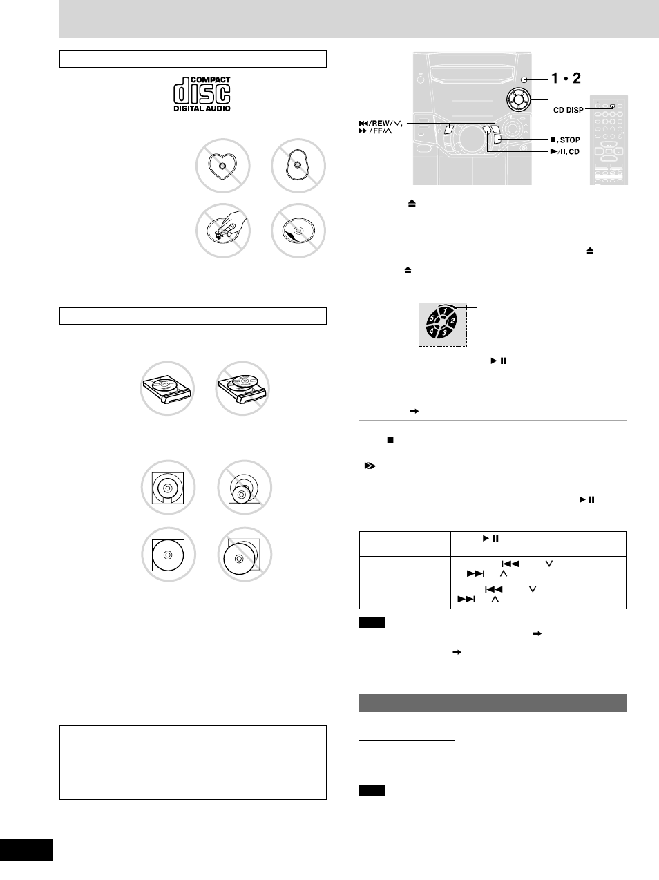 Cd display, Cassette deck operations, Press [ c , open/close] to open the tray | Set a cd in the tray, Press [1]–[5] to play your desired disc, Cd selection, Do not | Panasonic SC-AK510 User Manual | Page 8 / 20