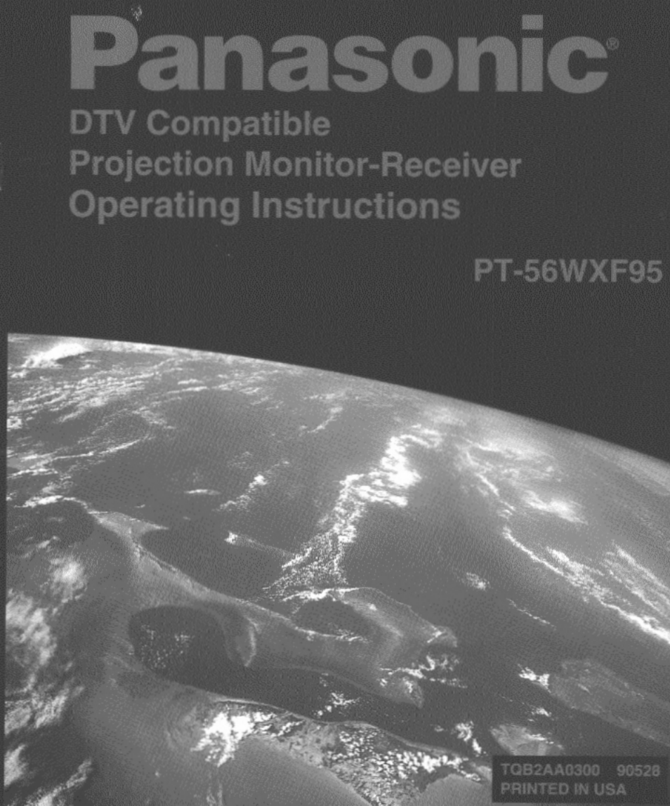 Panasonic PT 56WXF95 User Manual | 26 pages