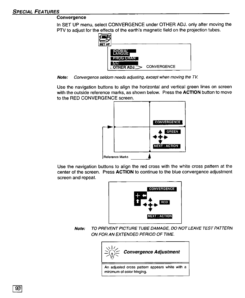 Convergence | Panasonic PT 56WXF95 User Manual | Page 18 / 26