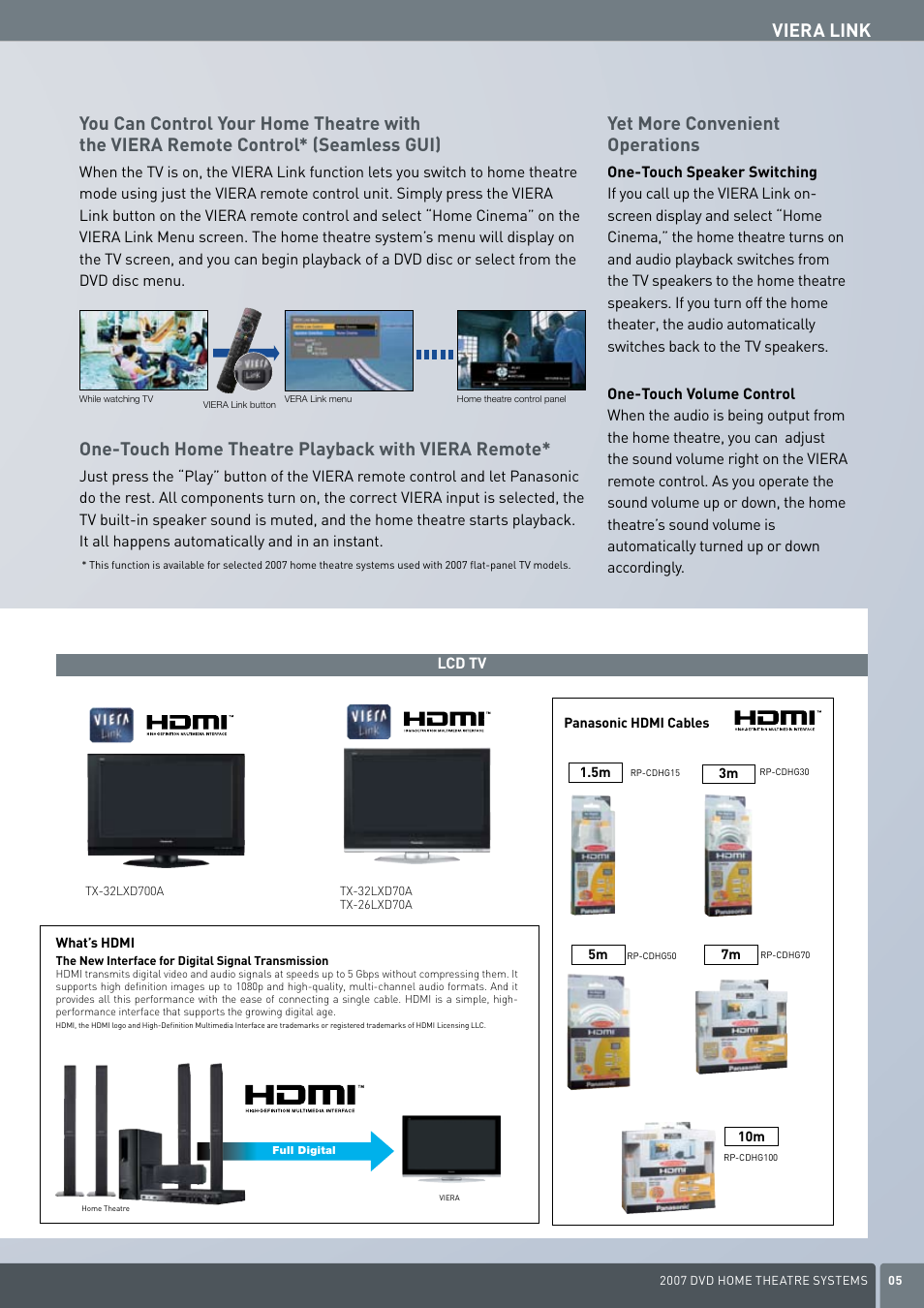 One-touch home theatre playback with viera remote, Yet more convenient operations | Panasonic DVD Home Theatre System User Manual | Page 5 / 36