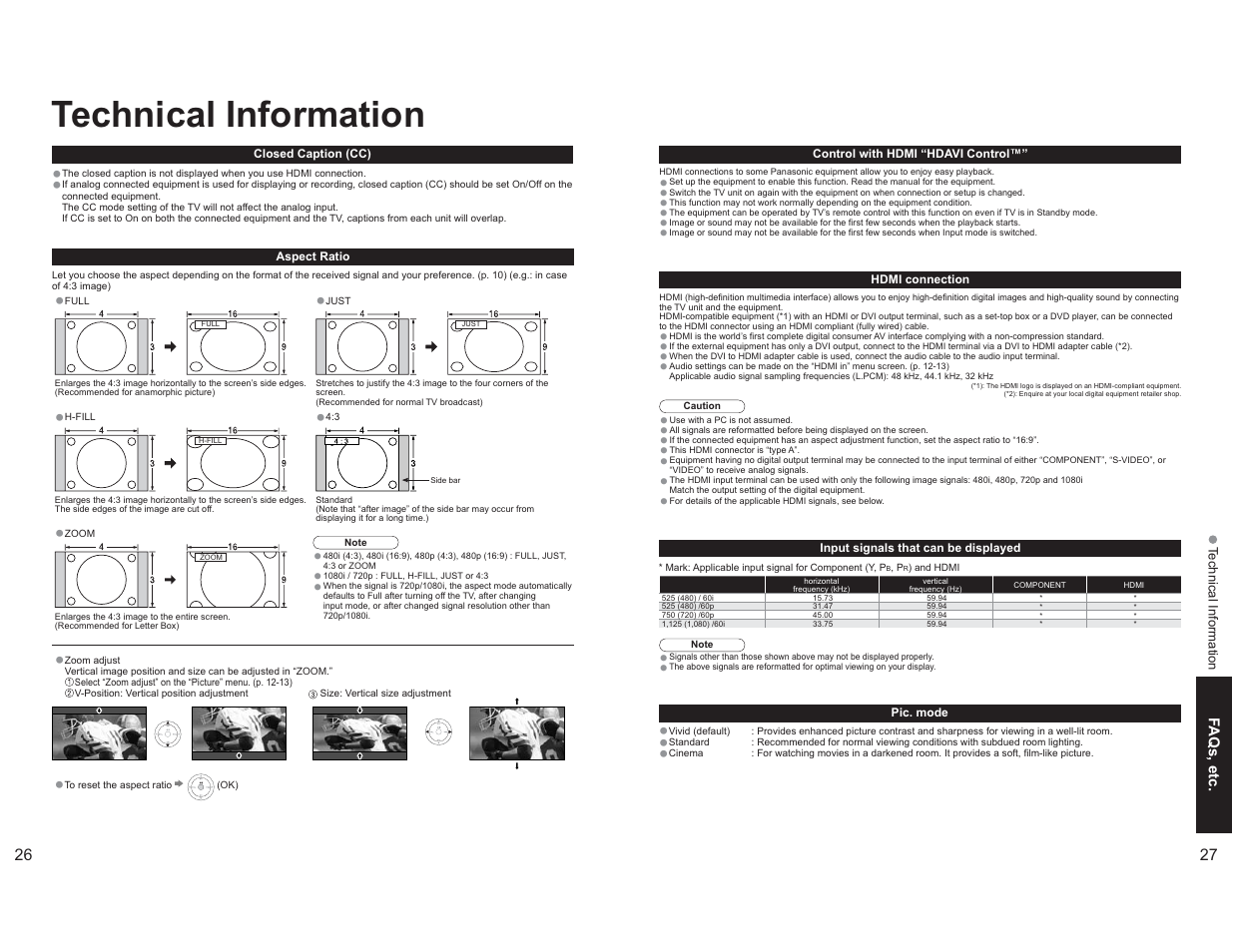 Technical information | Panasonic TC-26LX60L User Manual | Page 14 / 32