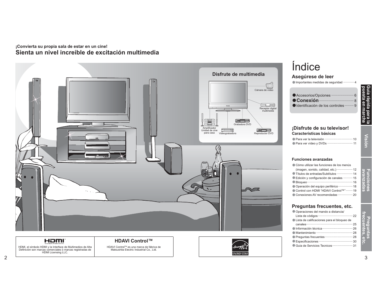 Índice | Panasonic TC-26LX60L User Manual | Page 18 / 32