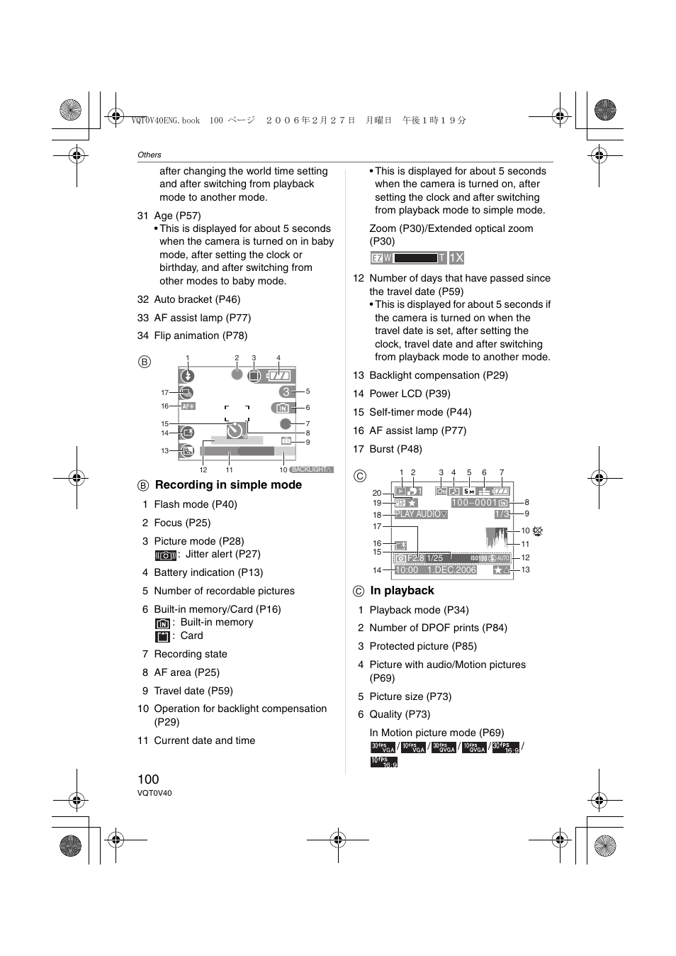 Panasonic DMC-TZ1 User Manual | Page 100 / 124