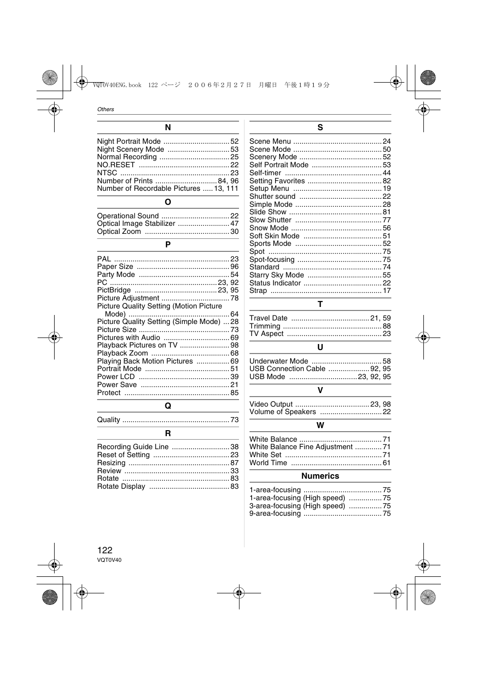 Panasonic DMC-TZ1 User Manual | Page 122 / 124