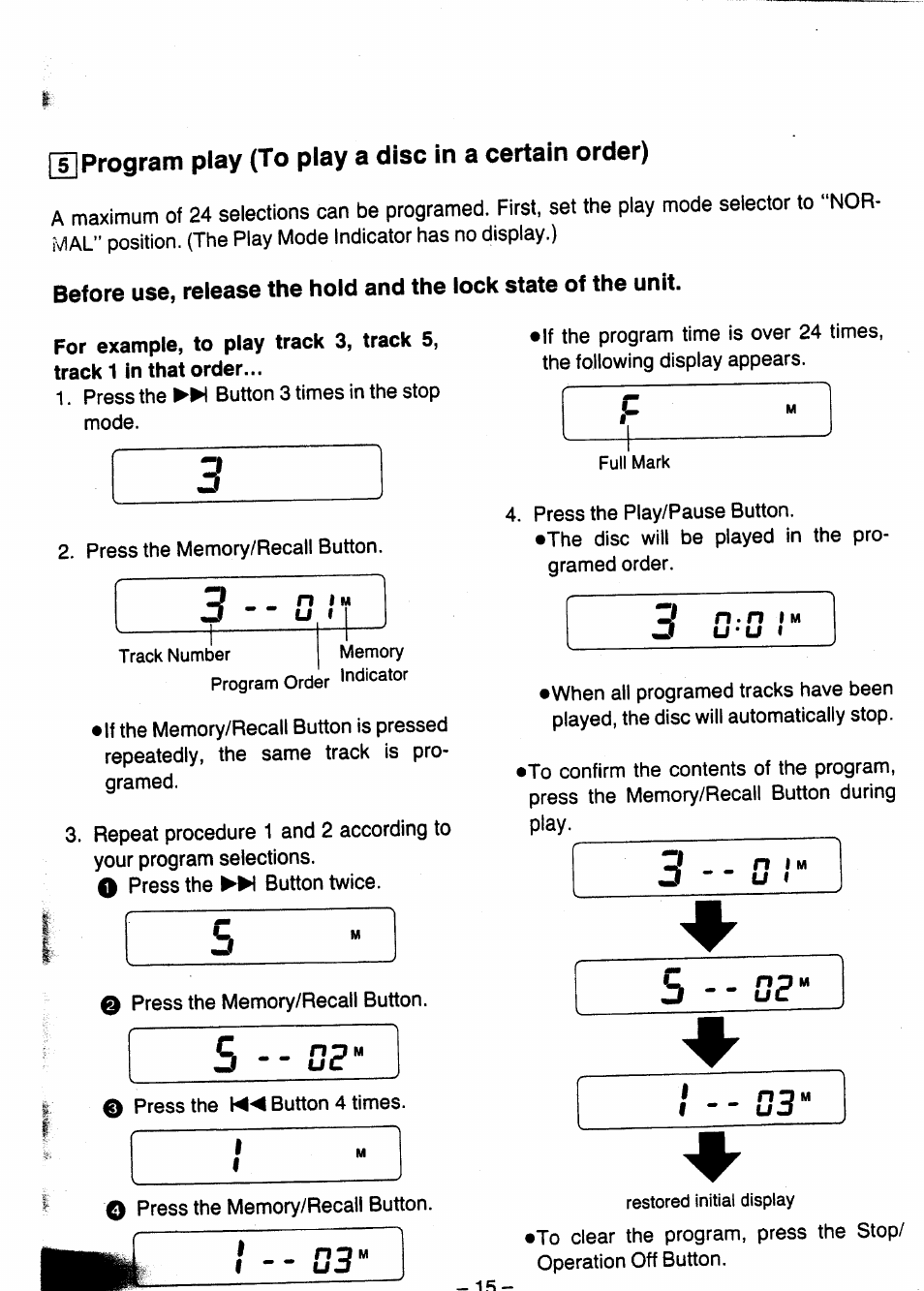 Panasonic SL-XP505 User Manual | Page 15 / 20