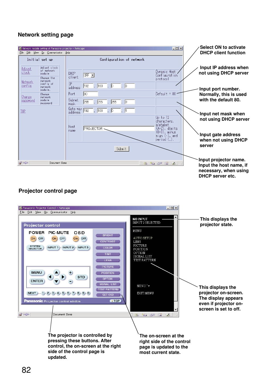 Panasonic PT-D9610U User Manual | Page 82 / 100