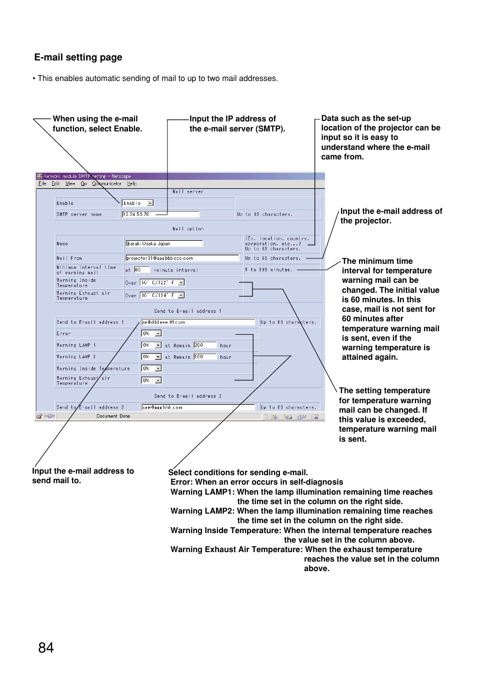 Panasonic PT-D9610U User Manual | Page 84 / 100