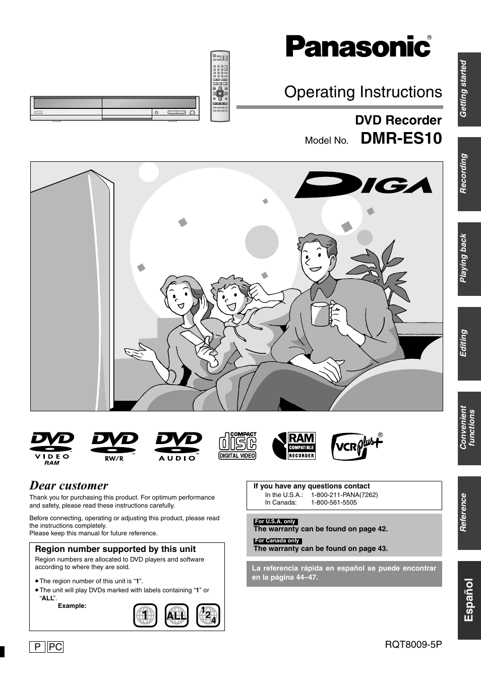 Panasonic DMR-ES10 User Manual | 48 pages