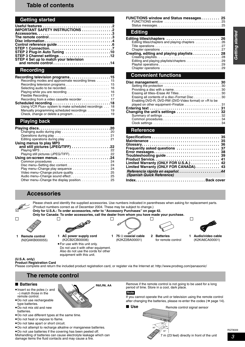 Panasonic DMR-ES10 User Manual | Page 3 / 48